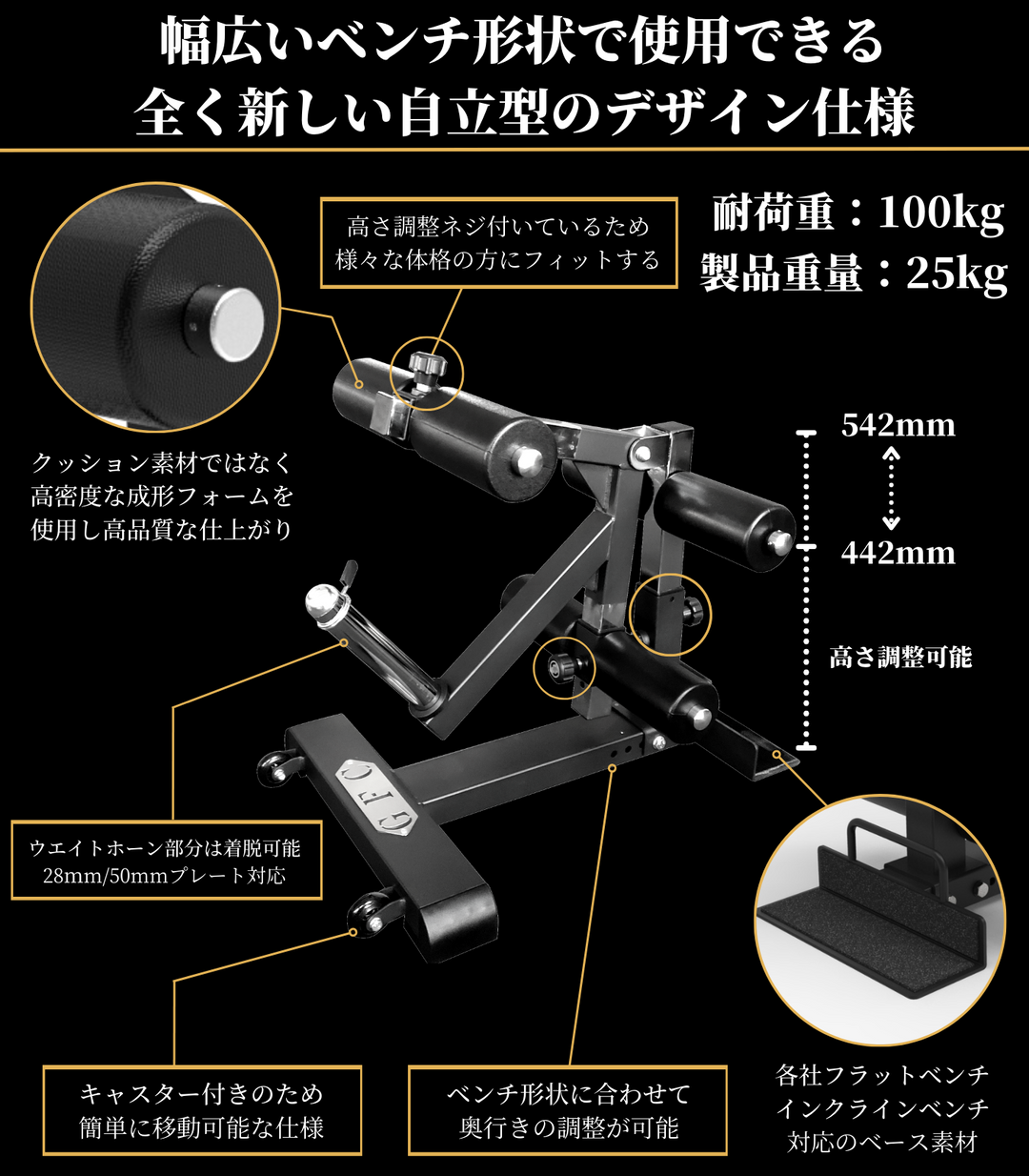 GW値下げ POWERTEC ベンチ レッグカールアタッチメントセット