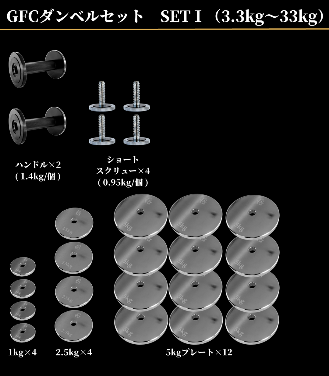 GFCダンベルセット SETⅠ(MAX33.3kg) – GentlemanFitnessClub GFCダンベルセット SETⅠ(MAX33.3kg) – GentlemanFitnessClub